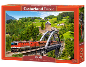 Puzzle Castorland 500 dílků - Vlak na mostě