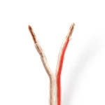 Nedis Repro kabel 2x 4.00 mm2 transparentní / CCA / 100.0 m / Kulatý / PVC (CAGW4000TR1000)