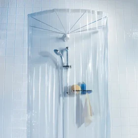 Spirella OMBRELLA sprchový závěs pro kruhový držák bílý / PVC / 200 x 170 cm