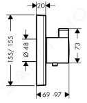 HANSGROHE - Shower Select Termostatická baterie pod omítku, chrom 15760000