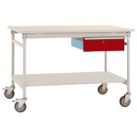 Manuflex LD1113.6011 ESD ESD pracovní stůl UNIDESK s kaučuk deska, rezedově zelená RAL 6011, Šxhxv = 2000 x 800 x 720-73