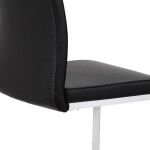 Jídelní židle černá koženka / chrom