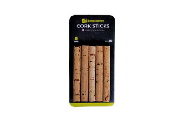 RidgeMonkey Korkové tyčinky Combi Bait Drill Spare Cork Sticks 6mm (RMT308)