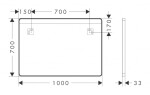 HANSGROHE - Xarita Lite Q Zrcadlo s LED osvětlením, 70x100 cm, matná bílá 54959700