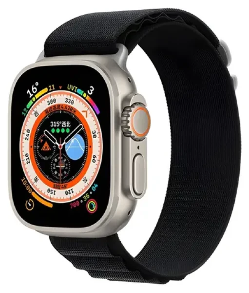 Devia Deluxe Sport 5 černá / Řemínek pro Apple Watch 44/45/49mm / Nylonový / Nastavitelný (6938595381836)