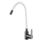 VELAZO - Kuchyňská baterie s flexibilním výtokem bílá / grafit VELAZ8105BW