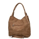 Trendy dámská koženková kabelka na rameno Sheryl, hnědá