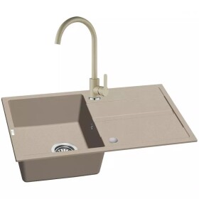 Dřez granitový Pico 760x440 béžový + dřezová baterie