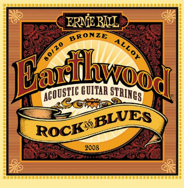 Ernie Ball P02008 Earthwood 80/20 Bronze Rock and Blues - .010 - .052