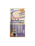 Inaba Churu Hairball Control tuňákové pyré 4x14 g / Pamlsek pro kočky / Bez obilovin / Podpora trávení chlupů (683-10675)