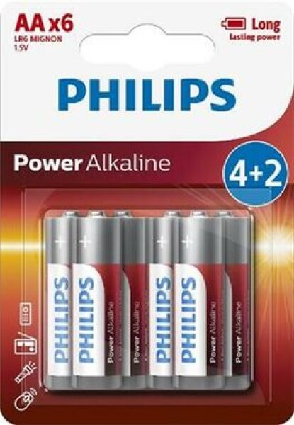 Philips Power Alkaline AA 6KS LR6P6BP/10