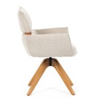 Jídelní židle, béžová, látka, DCH-D1348 CRM2