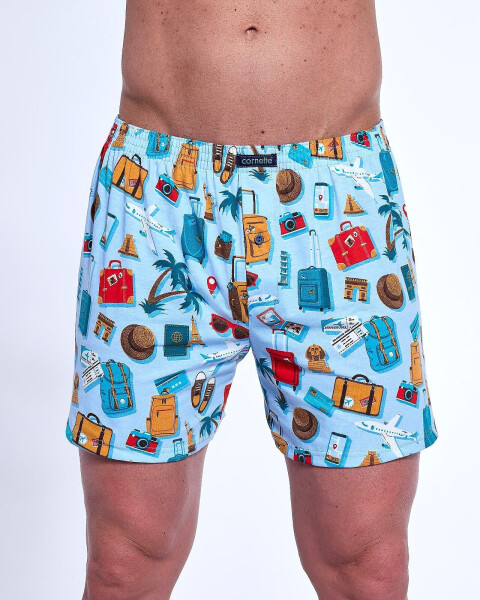 Boxerky Cornette Classic 001/169 S-2XL světle modrá S