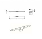 GEBERIT - CleanLine Nerezový sprchový kanálek 20, 30-160 cm, leštěná/kartáčovaná nerez 154.453.KS.1
