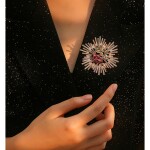 Exkluzivní brož Swarovski Elements Marchegiana, Zlatá