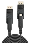 Lindy Fibre Optic Hybrid Mini DisplayPort 1.4 černá / DisplayPort kabel / 20 m / 8K 60Hz / 32,4 Gbit/s (38481)