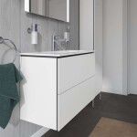 DURAVIT - L-Cube Umyvadlová skříňka Compact, 55x82x39 cm, 2 zásuvky, lesklá bílá LC625702222