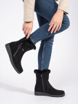 Trendy kotníčkové boty černé dámské na klínku 39