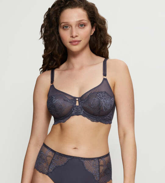 Dámská podprsenka Wild Peony Florale W01 - GRAY - šedá 00DK - TRIUMPH GRAY 75G