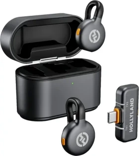 Hollyland LARK M2S Duo Space Gray / Bezdrátový klopový mikrofon / sada 2 ks / USB-C / dosah 300 m (6302 DUO)