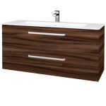 Dřevojas - Umyvadlová skříňka GIO SZZ2 120 - D06 Ořech / Úchytka T01 / D06 Ořech 406516A