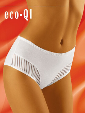 Dámské kalhotky s vyšším pasem ECO model 16134385 bílé - Wolbar Barva: bílá, Velikost: XXL