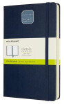 Zápisník Moleskine Expanded - tvrdé desky, L, čistý - modrý