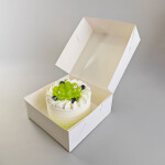 Cake star dortová krabice JOY bílá nepromastitelná 18x18x9cm