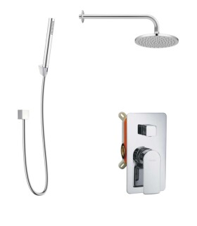 Kielle - Vega Sprchový set s baterií pod omítku, pro 2 spotřebiče, s příslušenstvím EcoSpare a tělesem, chrom 20618SP100