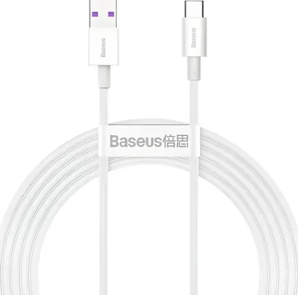 Baseus Kabel USB-A (M) - USB-C (M) 2 m bílá / Kabel / 66W (baseus_20210428115105)