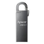 Apacer AH15A 16GB stříbrná / USB flash disk / USB 3.0 (3.1 Gen 1) / s karabinkou (AP16GAH15AA-1)