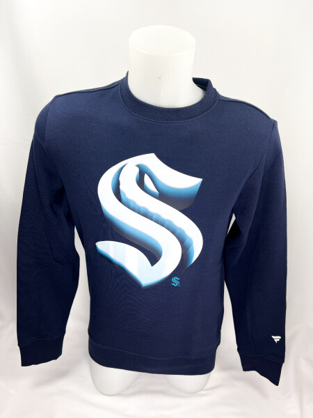 Fanatics Pánská mikina Seattle Kraken Chrome Graphic Crew Sweatshirt Maritime Blue Velikost: