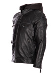 Pánská Kožená Bunda Brixton Collection All Black Černá Velikost: 8XL