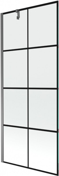 MEXEN/S - Next vanová zástěna FIX 80 x 150, černá vzor, grafit metal 895-080-000-00-77-95