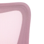 Kancelářská židle, růžová síťovina, šedý plast, kolečka na tvrdé podlahy