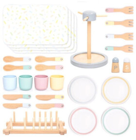 Dřevěná sada nádobí velká