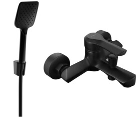 MEXEN - Saber R62 vanová baterie se sprchou set, černá 7213R62-70