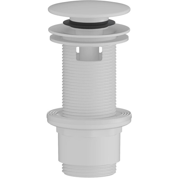 CERANO Umyvadlová výpusť - 5/4“ click-clack s přepadem - plast - 67/82mm - bílá matná