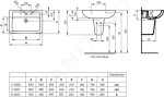 IDEAL STANDARD - Eurovit Umyvadlo 650x460x190 mm, s přepadem, 1 otvor pro baterii, bílá V302801