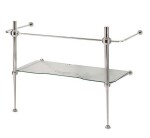 KERASAN - WALDORF konstrukce pro umyvadlo 100cm se skleněnou policí, chrom 9196K1