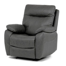 Polohovací křeslo, elektrické zabudované ovládání, šedá, látka vintage, TV-4094 GREY3
