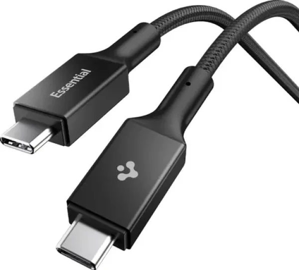 Spigen EB10015CC Essential USB C na USB C 100W kabel 1.5m černá / USB 3.2 Gen1 (ACA10421)