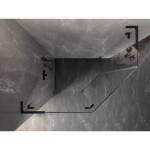 MEXEN/S - Lunar L sprchový kout pětiboký křídlový levá 100 x 90, transparent, černá 831L-100L-090P-70-00-L