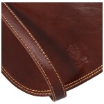 Stylová dámská kožená crossbody kabelka Sajmon, hnědá