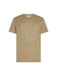 Pánské merino triko krátký rukáv ICEBREAKER Mens Merino 150 Tech Lite SS Tee Great Heights, Cumin velikost: XL