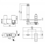 PAFFONI - Level Umyvadlová baterie pod omítku s tělesem, chrom LES104CR