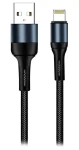 Colorway černá / Datový kabel / USB-A - Lightning / nylonový / 2,4 A / 1 m (CW-CBUL045-BK)