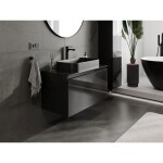 MEXEN/S - Orio koupelnová skříňka pod umyvadlo 90 cm s deskou, 1 šuplík, černá lesk 91A10-09047-1-BFC70