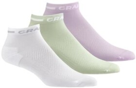 Craft ponožky CORE Dry Mid 3-pack zelená - Běžecké ponožky CRAFT CORE Dry Mid - tři páry - mix barev Velikost textilu: 43-45