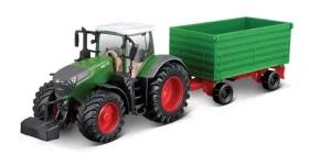 Bburago FARMLAND Traktor Fendt 1050 s dvoustranným sklápěcím přívěsem